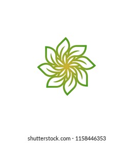 leaf green logo template