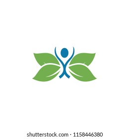 leaf green logo template