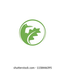 leaf green logo template