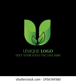 leaf and green logo use for your business and websites