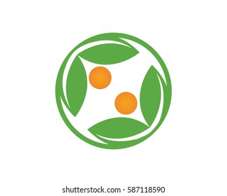 Leaf  green nature logo