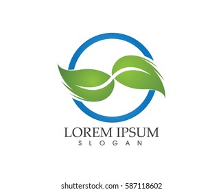 Leaf  green nature logo