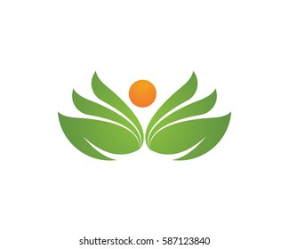 Leaf green nature logo