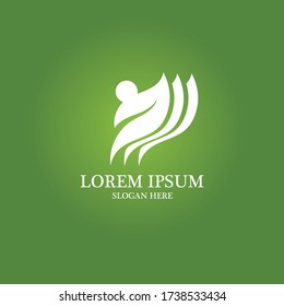 Leaf green nature logo health