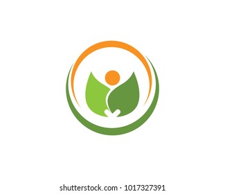 leaf green nature logo and symbol template Vector 
