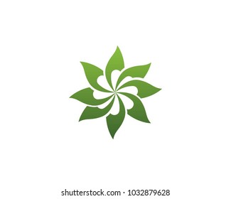 leaf green nature logo and symbol template Vector 