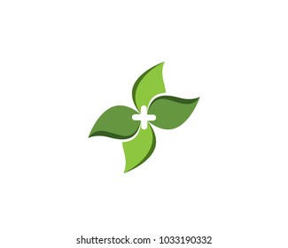 leaf green nature logo and symbol template Vector 
