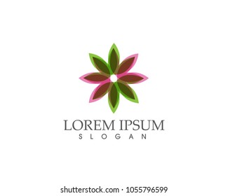 leaf green nature logo and symbol template Vector 
