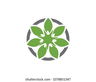 leaf green nature logo and symbol template Vector 