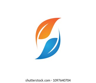 leaf green nature logo and symbol template Vector 
