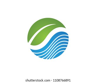 leaf green nature logo and symbol template Vector 
