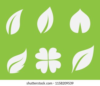 leaf green nature logo and symbol template Vector 
