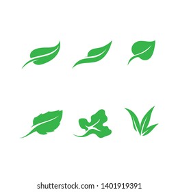 leaf green nature logo and symbol template Vector 