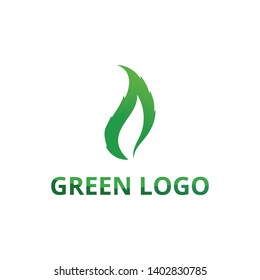 leaf green nature logo and symbol template Vector 