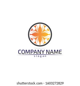 leaf green nature logo and symbol template Vector 