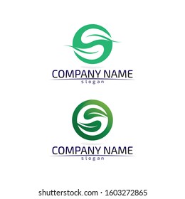 leaf green nature logo and symbol template Vector 