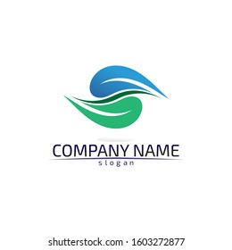 leaf green nature logo and symbol template Vector 