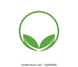 leaf green nature logo and symbol template Vector 