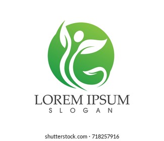 leaf green nature logo and symbol template Vector 