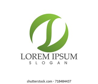 leaf green nature logo and symbol template Vector 