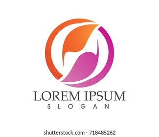 leaf green nature logo and symbol template Vector 