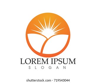 leaf green nature logo and symbol template Vector r 