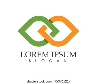 leaf green nature logo and symbol template Vector 
