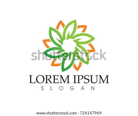 leaf green nature logo and symbol template Vector 