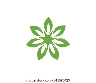Leaf green nature logos