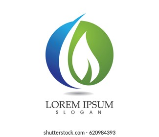 Leaf green nature logos