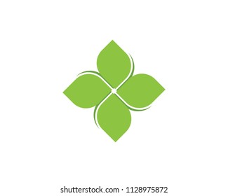 leaf green nature and symbol template Vector 
