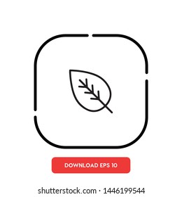 Leaf, green nature symbol vector icon