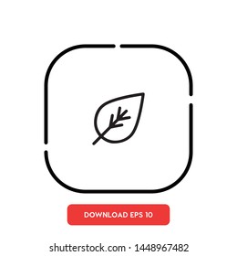 Leaf, green nature symbol vector icon