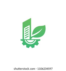leaf green real estate logo template