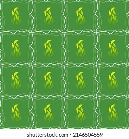 Leaf green seamless pattern vector 
