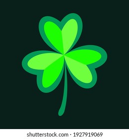 Leaf green st patricks day vector