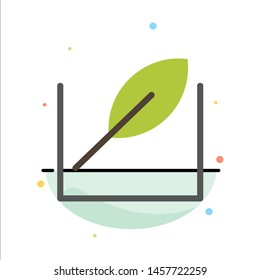 Leaf, Green, Tree Abstract Flat Color Icon Template