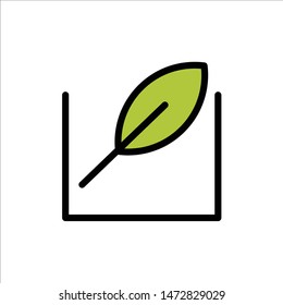 Leaf, Green, Tree  Flat Color Icon. Vector icon banner Template