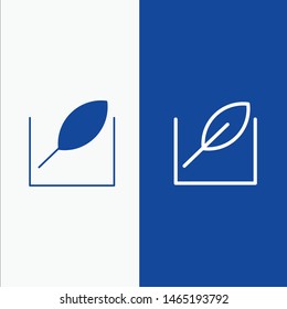 Leaf, Green, Tree Line and Glyph Solid icon Blue banner Line and Glyph Solid icon Blue banner. Vector Icon Template background