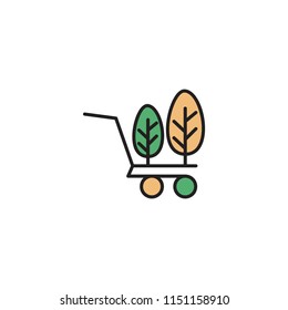 leaf green and tree logo template