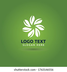 Logo de la naturaleza de los vectores verdes de la hoja