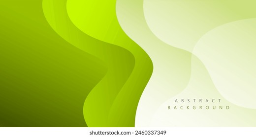 Fondo abstracto de la onda verde de la hoja hermosa capa para el concepto corporativo, Plantilla, cartel, folleto, Sitio web, diseño del volante, Fondo de pantalla. Ilustración vectorial