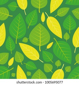 Leaf green yellow pattern vector
