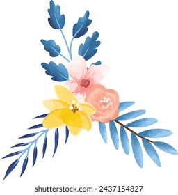 leaf, greenery, pack, rose, watercolor, wedding, botanical, foliage, gift, illustration, flower