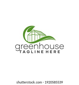 Leaf Greenhouse Logo Template Vector