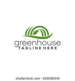 Leaf Greenhouse Logo Template Vector