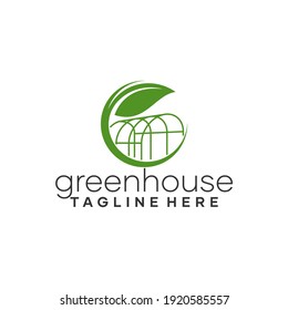 Leaf Greenhouse Logo Template Vector