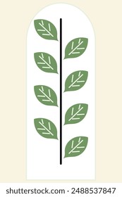 Leaf growing up For art wall