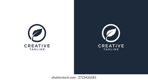 leaf growth icon logo design