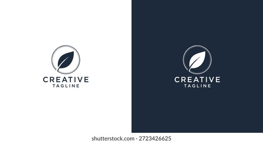 Diseño de logotipo de icono de crecimiento de hojas
